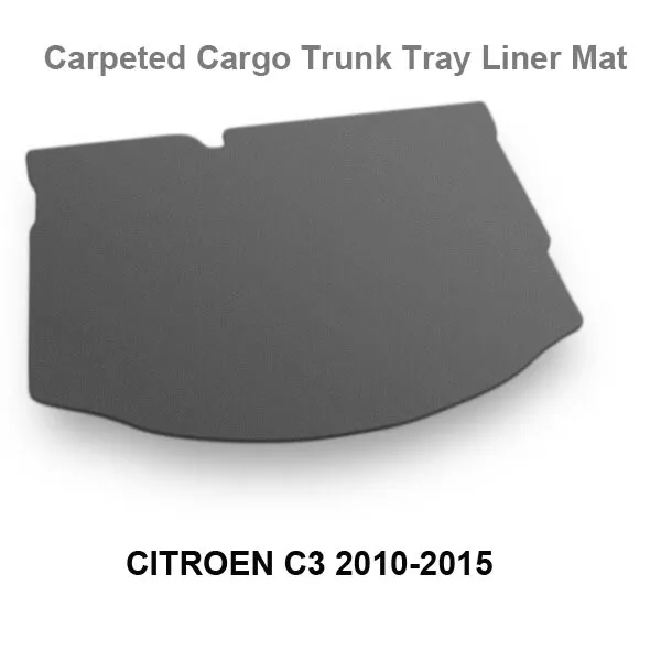 Trunk Mat Boot Cargo Liner Mats Carpet Fully Tailored fit Citroen C3 2010-2015