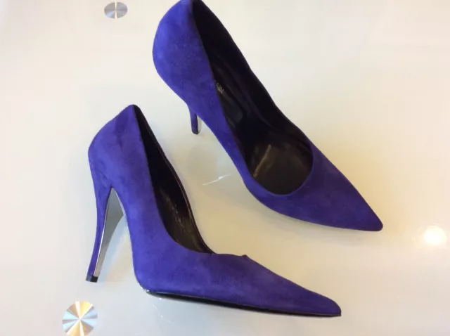Calvin Klein 205W39NYC Rosaine Purple Suede High Heels Pumps Size 9.5 $98.00