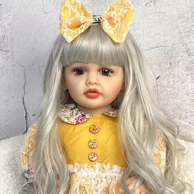55cm Reborn Doll Cute Girl Doll Newborn Toddler Doll Toy Full Body Waterproof