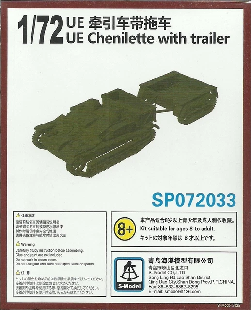 S-MODEL 1/72 RENAULT UE Chenillette Light Tractor & Trailer £11.25 ...