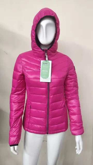 NOIZE donna cappotto invernale imbottito cappuccio 100% originale Rosa rosa