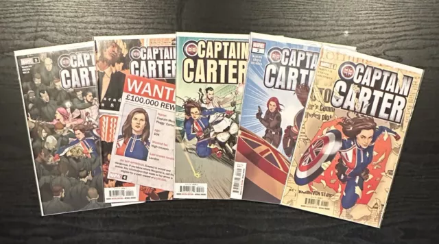 Marvel Comics: Captain Carter Vol. 1 (2022) #1-5 Complete Set First Appearance