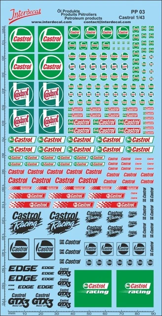 Décalcomanies Pour Voitures Miniatures 1/43 - Feuilles De Transfert INTERDECAL 108x70mm