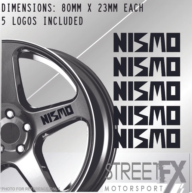 5X NISMO OLD Black Wheel Rim Sticker JDM Drift Race Car Hoon Turbo ...