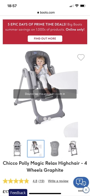 Chicco polly magic relax highchair graphite 2025
