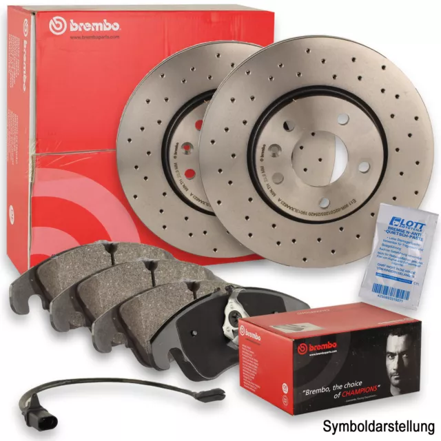 2x Brembo Sport Bremsscheiben Ø314mm + Beläge Vorne passend für Audi A4 B8 Avant