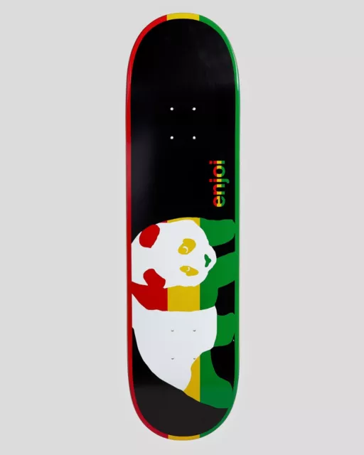 Enjoi Skateboard Deck Panda Rasta Veneer 8.375" R7