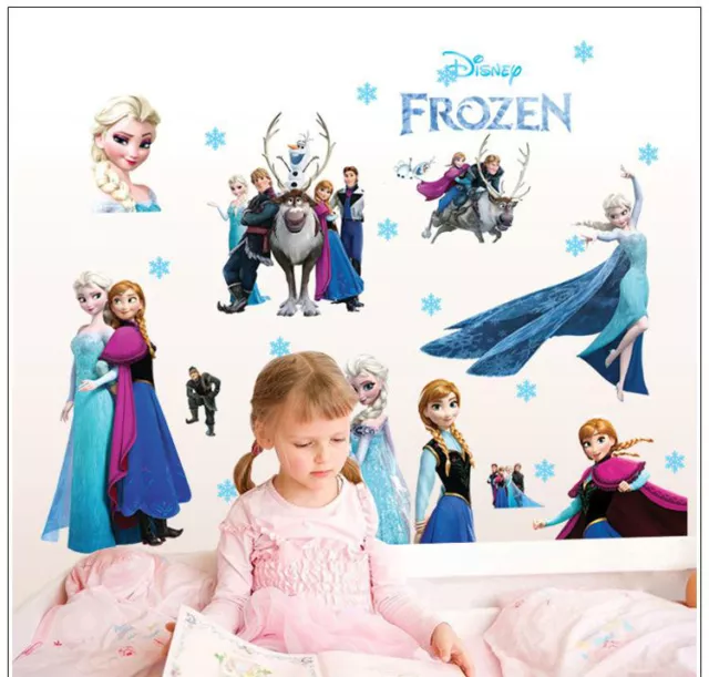 Disney Frozen Elsa Anna Olaf Kids Nursey Extra Large  Wall Sticker Decorative