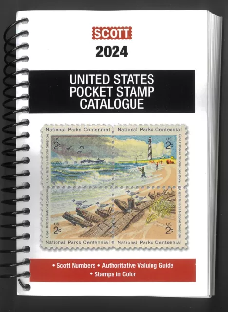 Scott 2024 United States Pocket Stamp Catalogue 414 Colour Pages Softcover