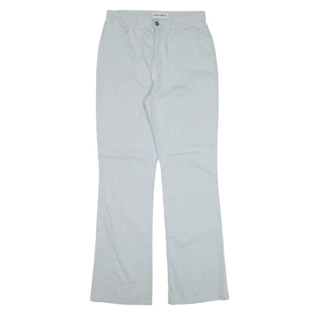 VANIGLIA pantaloni blu normale bootcut donna W26 L30