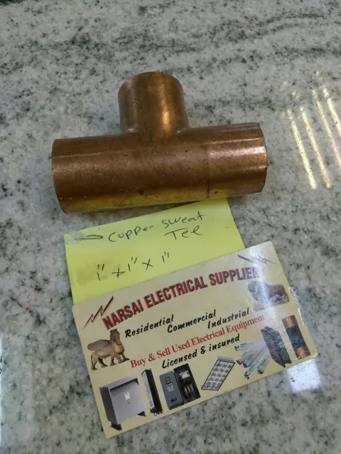 1" x 1" x 1" Copper Solder Sweat TEE T  Pipe Fitting  CxCxC (19EB3