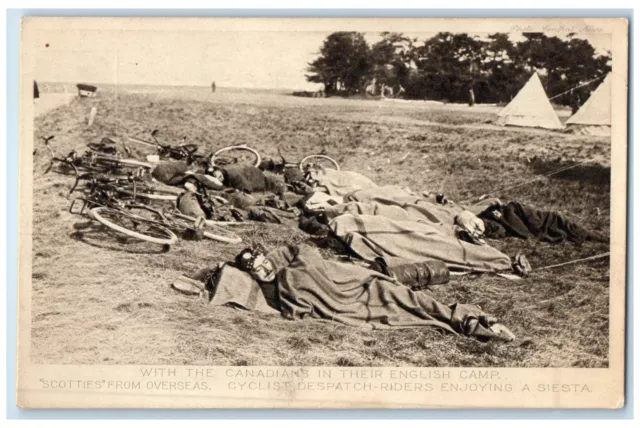 c1940's Canadian Contingent on Salisbury Plain Photogravure Tuck Art Postcard