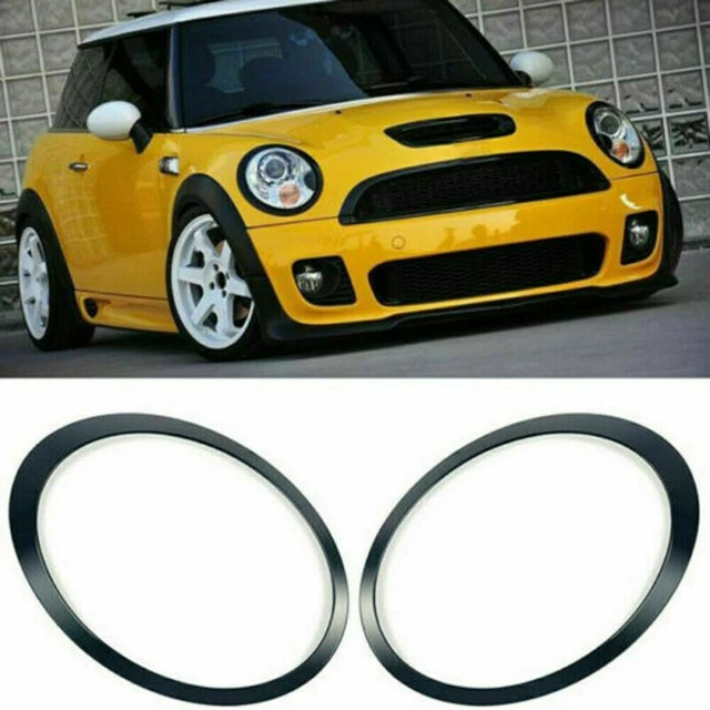 HEADLIGHT TRIM RING Left+Right For Mini Cooper R55 R56 20072015 Glossy