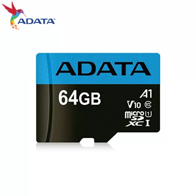 ADATA Premier 64Go microSDXC A1 UHS-I U1 V10 Cartes mémoire Adaptateur gratuit