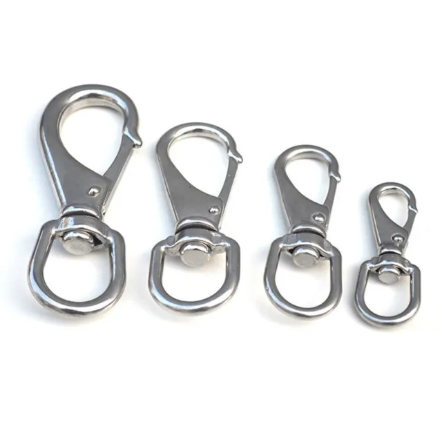 Stainless Steel Large Swivel Lobster Clasps Clips Carabiner Snap Hook key Ring