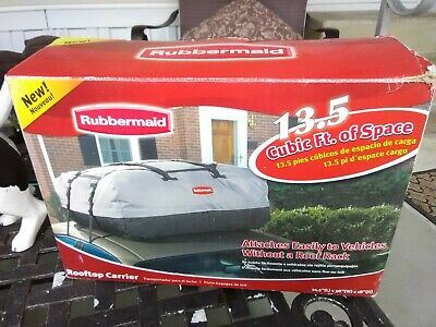 Rooftop Carrier Car Top Luggage RUBBERMAID13.5 Cubic Feet of Cargo Space  NEW