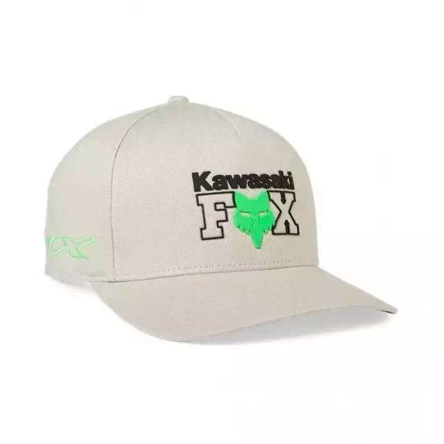 Fox Racing Men's MX Casuals KAWASAKI Flexfit Hat/Cap (Steel Grey)