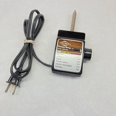 West Bend Sensa-Temp Skillet WB #6 Heat Control Probe Cord E84820-78TW2010 USA