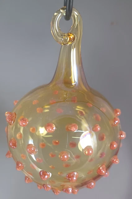 Hand Blown Glass Ornament Ball . Self Representing Artist (SRA)