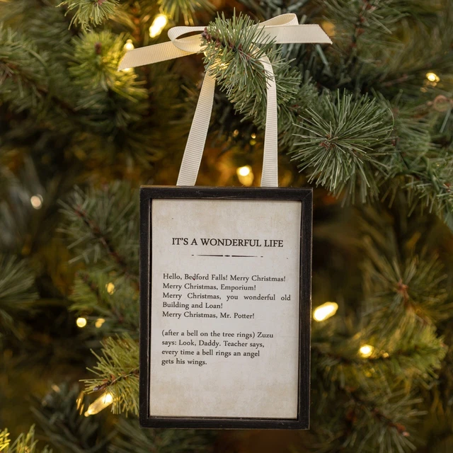 Ragon House A WONDERFUL LIFE SIGN Movie Quote ORNAMENT