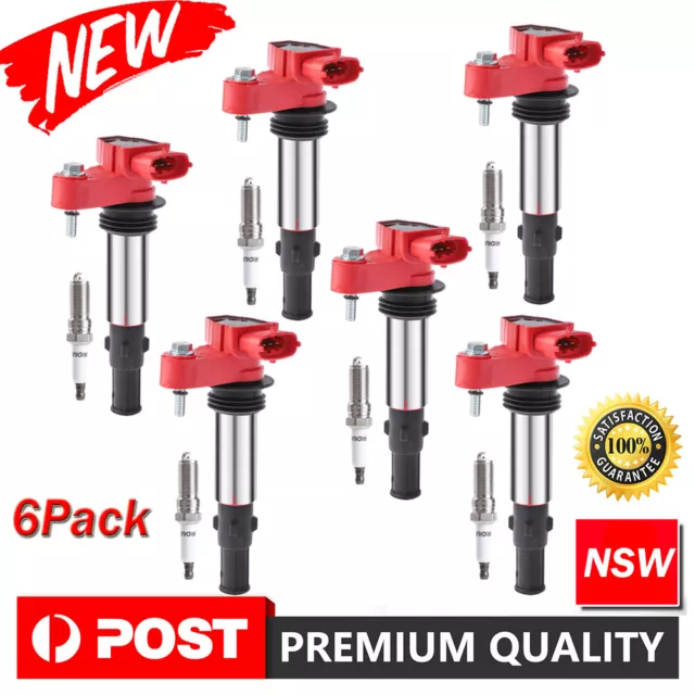 6X Ignition Coils & iridium Spark Plugs For Holden Commodore VZ WL Rodeo V6 3.6L