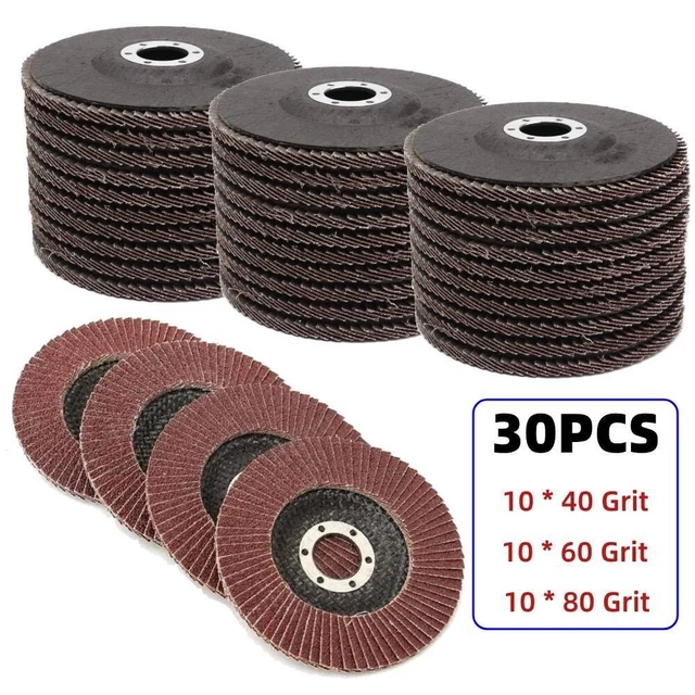 4.5" x 7/8" Flap Discs Set Sanding Wheel Grinding 40 60 80 Grit Angle Grinder