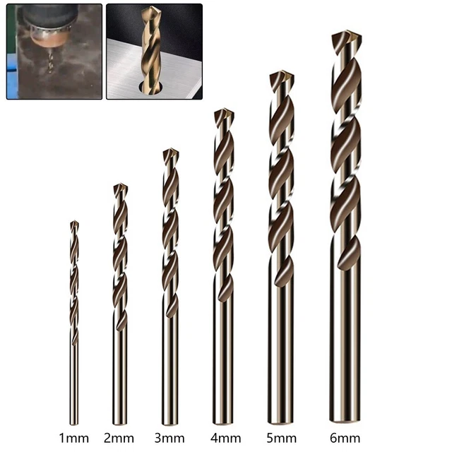 Rouille Résistant 6 Pièce Cobalt Ars M35 Set Mèche Perceuse for Métal & Acier