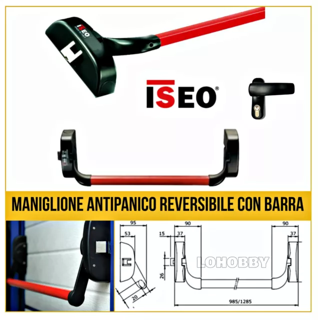 Maniglione antipanico per uscita sicurezza maniglia porta tagliafuoco disabili