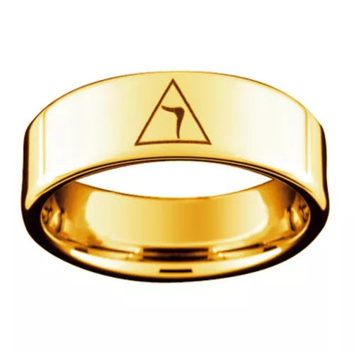 Gold Tungsten Masonic rings Scottish Rite - Freemason 14th Degree Grand Elect