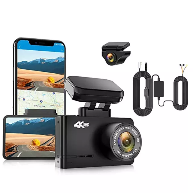 WOLFBOX D07 4K Dash Cam Front and Rear Car Camera
