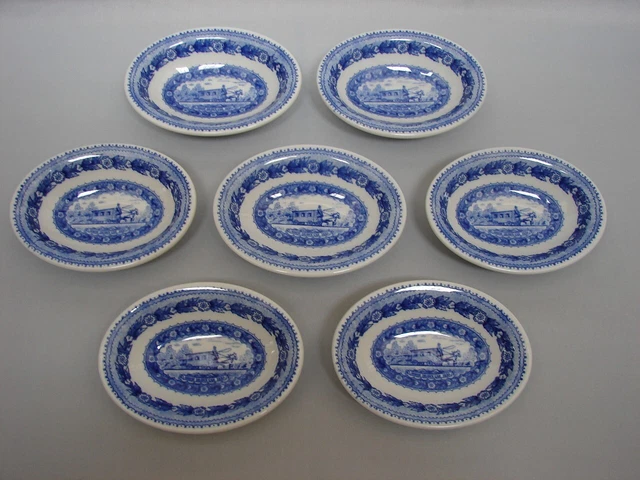 Set of 7 Shenango BALTIMORE AND OHIO RAILROAD 5-1/2" x 4" Sauce Side Bowls 1977
