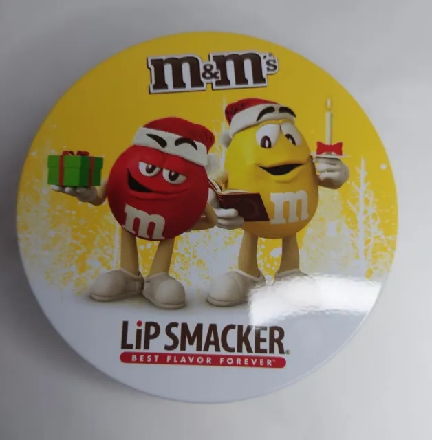 Lip Smacker M&M's Lip Balm Collection Gift Tin 4 Balms NEW Best Flavor Forever