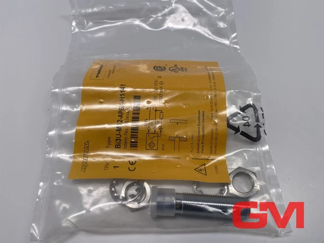 Capteur Inductif De Proximité Turck BI3U-M12-AP6X-H1141 - Référence 1634140, IP67, 3 Fils, Neuf