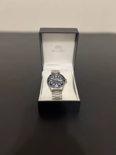 Orient Ryan II Men’s Automatic Blue Dial Day Date 42mm Watch 7AA02005D9