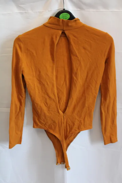 American Apparel Bodysuit Womens in Orange Size XS Small - Open Back - Gorgeous