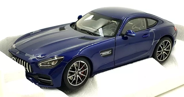 Norev 1/18 Scale Model Car 183740 - 2019 Mercedes Benz AMG GTS - Met Blue