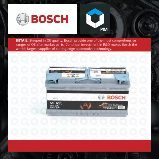 AGM Car Battery S5A15 Bosch Stop Start 000915105CF 4L0915105 5GM915105AD Quality