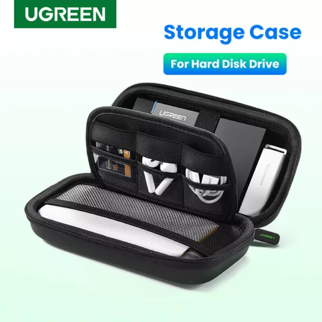 Hard Drive Bag External Storage Case 2.5" HDD SSD Power Bank Bag Airpods Ugreen