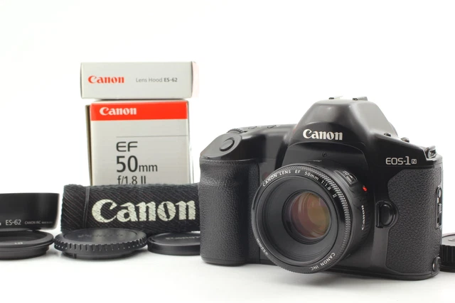 [Near MINT + Lens in Box] CANON EOS-1N + EF 50mm f/1.8 II Film Camera From JAPAN