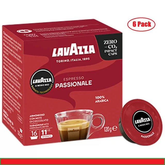 Lavazza A Modo Mio Espresso Coffee Machine Capsule Pod Rossa Passionale  Delizios