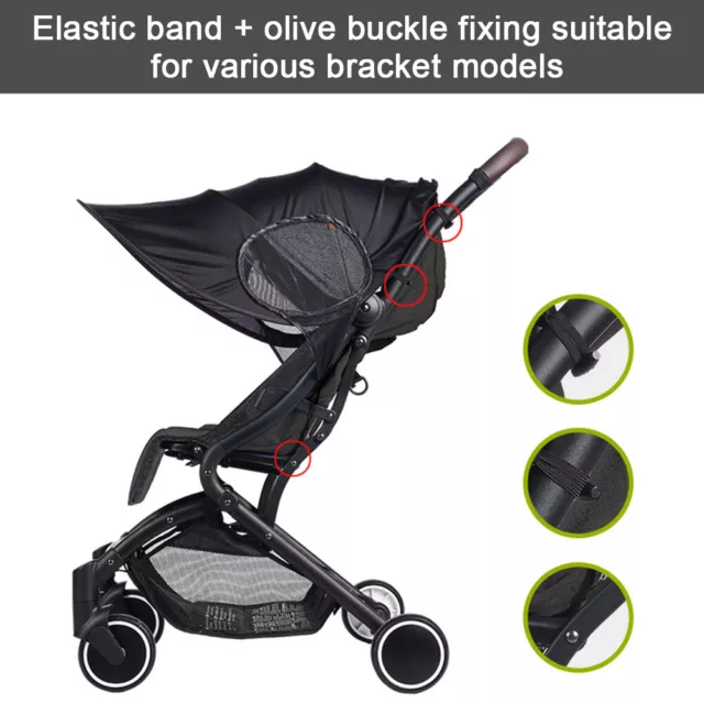 1Pc Stroller Uv-Resistant Awning Detachable Windproof Awning Excluding Stroller