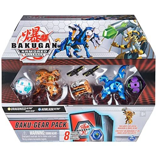 Baku-Gear 4-Pack, Dragonoid Ultra With Baku-Gear And Howlkor Ultra, Collectib...