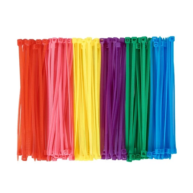 600 Pezzi (100 Per Colore) Piccole Cravatte Cerniera Colorata 4 Pollici Multicolore ZippeU4