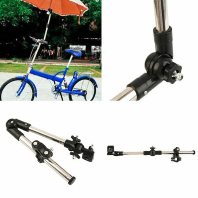 Stainless Steel Umbrella Support Folding Stroller Attachment Clamp Wheelchair 3