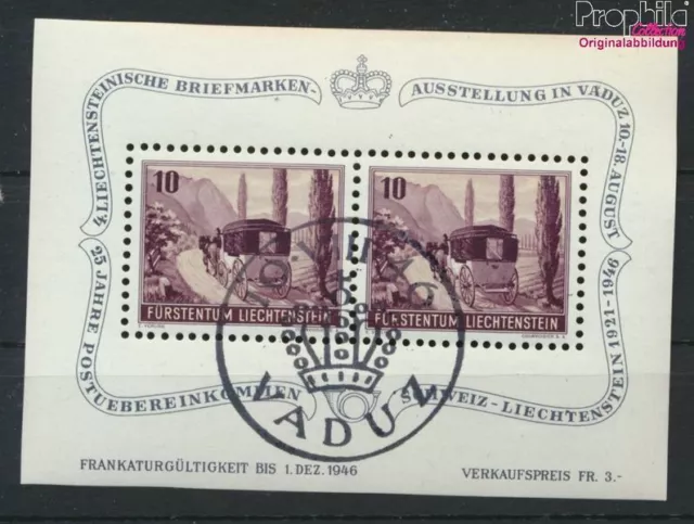 Briefmarken Liechtenstein 1946 Mi Block4 (kompl.Ausg.) gestempelt Pferde(9029955