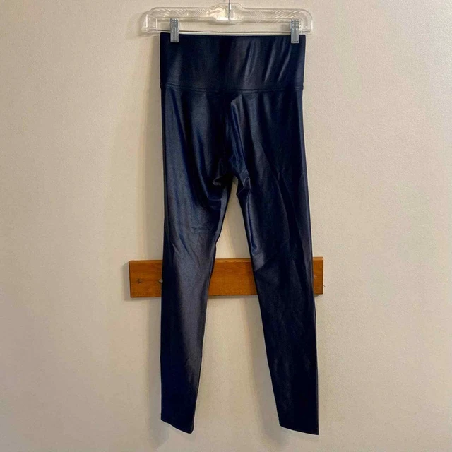 CARBON38 TAKARA SHINE Faux Leather High Waisted Navy Blue Leggings Women's  Small $30.00 - PicClick