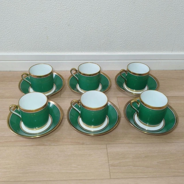 Tasse à Café Richard Ginori AUREA 80cc Forme Impéro – Service De 6 Pièces Avec Sous-tasses