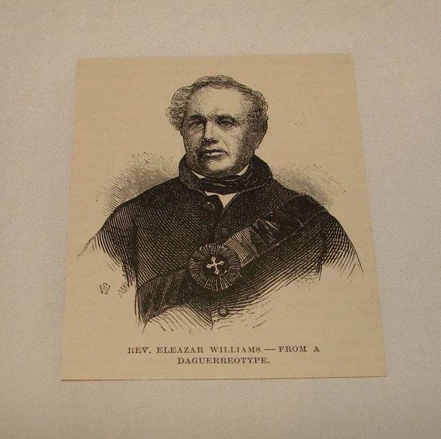 1894 Rivista Incisione ~ Reverendo Eleazar Williams