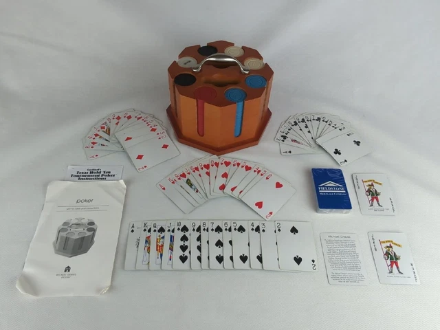 Poker Caddy Tray Bundle Set Wooden Holder Rack Chips Button Cards Michael Graves