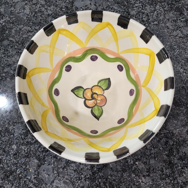 Vicki Carroll Signed 1996 Bloomin’ Blossoms 10” X 5” Serving Bowl
